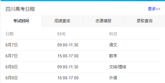 2021年四川高考时间确定 2021年四川高考时间科目安排