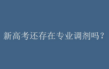 新高考还存在专业调剂吗 调剂是在一个专业组调剂吗