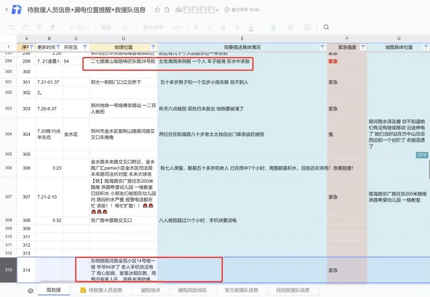 暴雨救命文档创建者是河南籍大学生 什么样的文档救死扶伤？(图15)