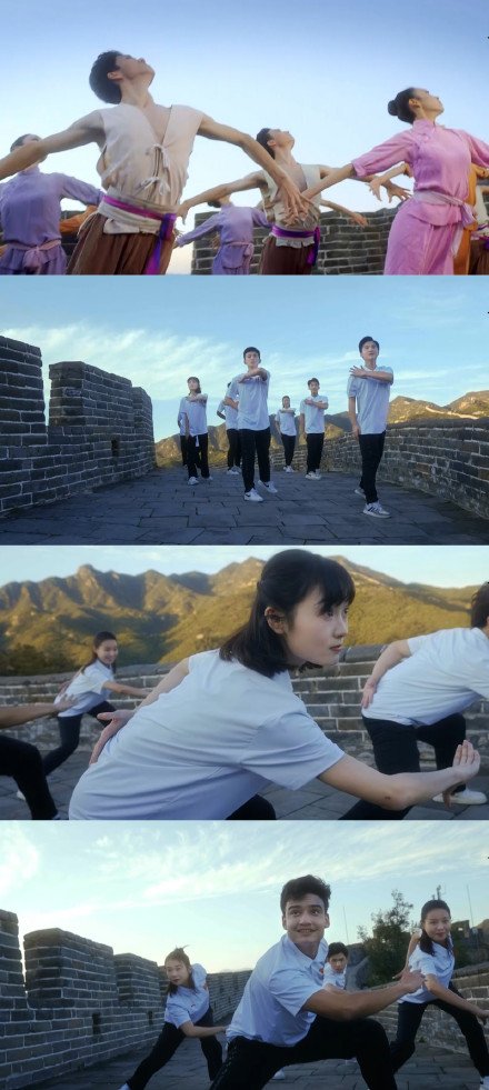 北舞学生在长城跳舞为祖国庆生 上下舞千年联合北京舞蹈学院(图2)